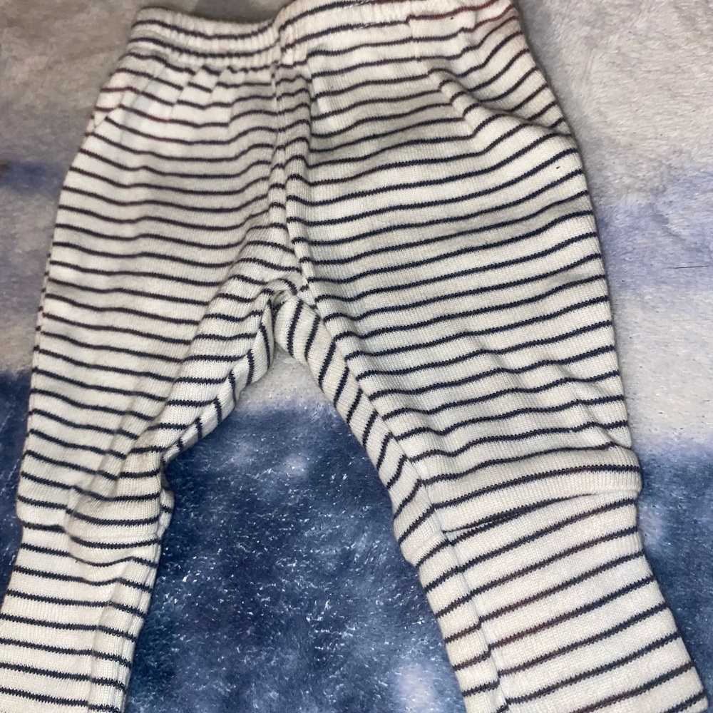 White with black striped Child of Mine(Carter’s) Preemie pants